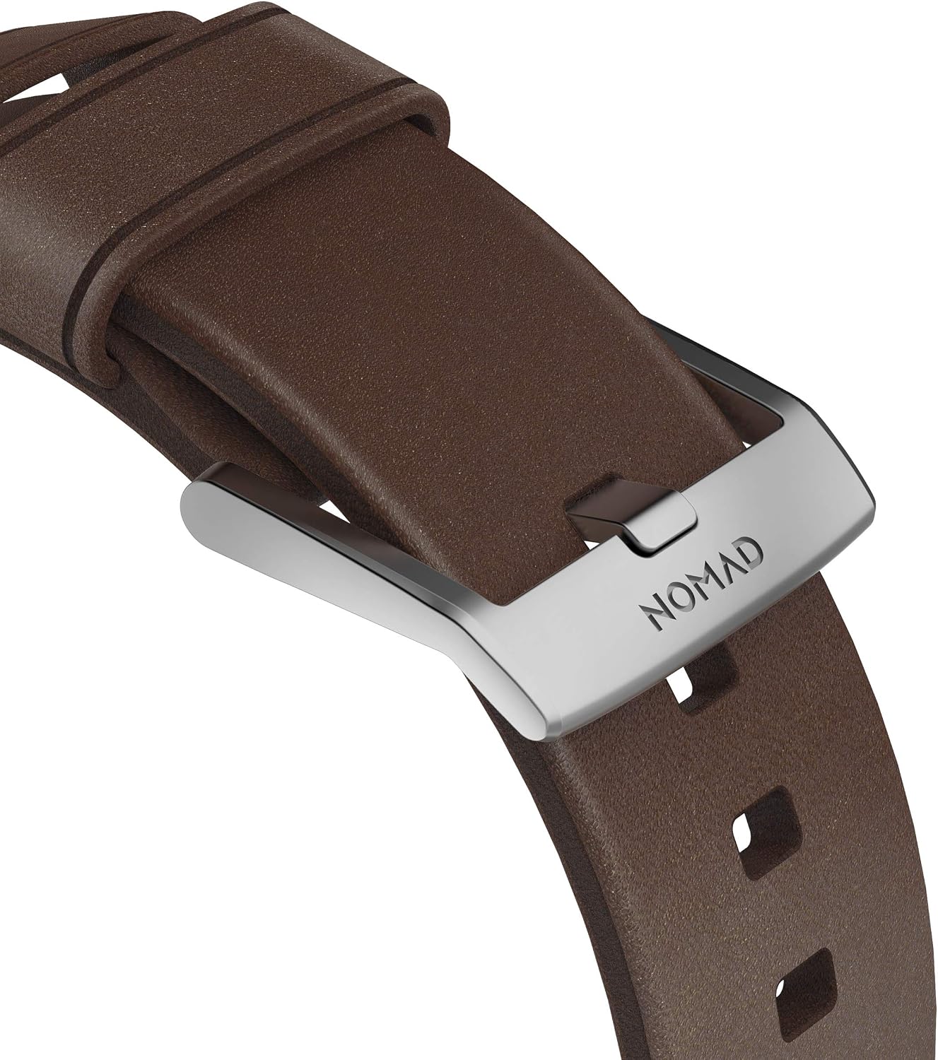 Get Cheap Price Nomad Modern Strap for Apple Watch 44mm/42mm | Rustic Brown Horween Leather | Silver Hardware Hottest Sale Nomad Modern Strap for Apple Watch 44mm/42mm | Rustic Brown Horween Leather | Silver Hardware