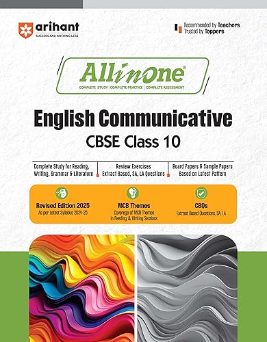 All In One English Communicative CBSE Class 10th Based On Latest NCERT For CBSE Exams 2025 | Mind map in each chapter | Clear &amp; Concise Theory | Intext &amp; Chapter Exercises | Sample Question Papers