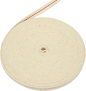 SWATOM Oil Lamp Wicks 33 Feet Roll 1/2 inch Cotton Lantern Kerosene Wick Replacement with Genuine Red Stitch