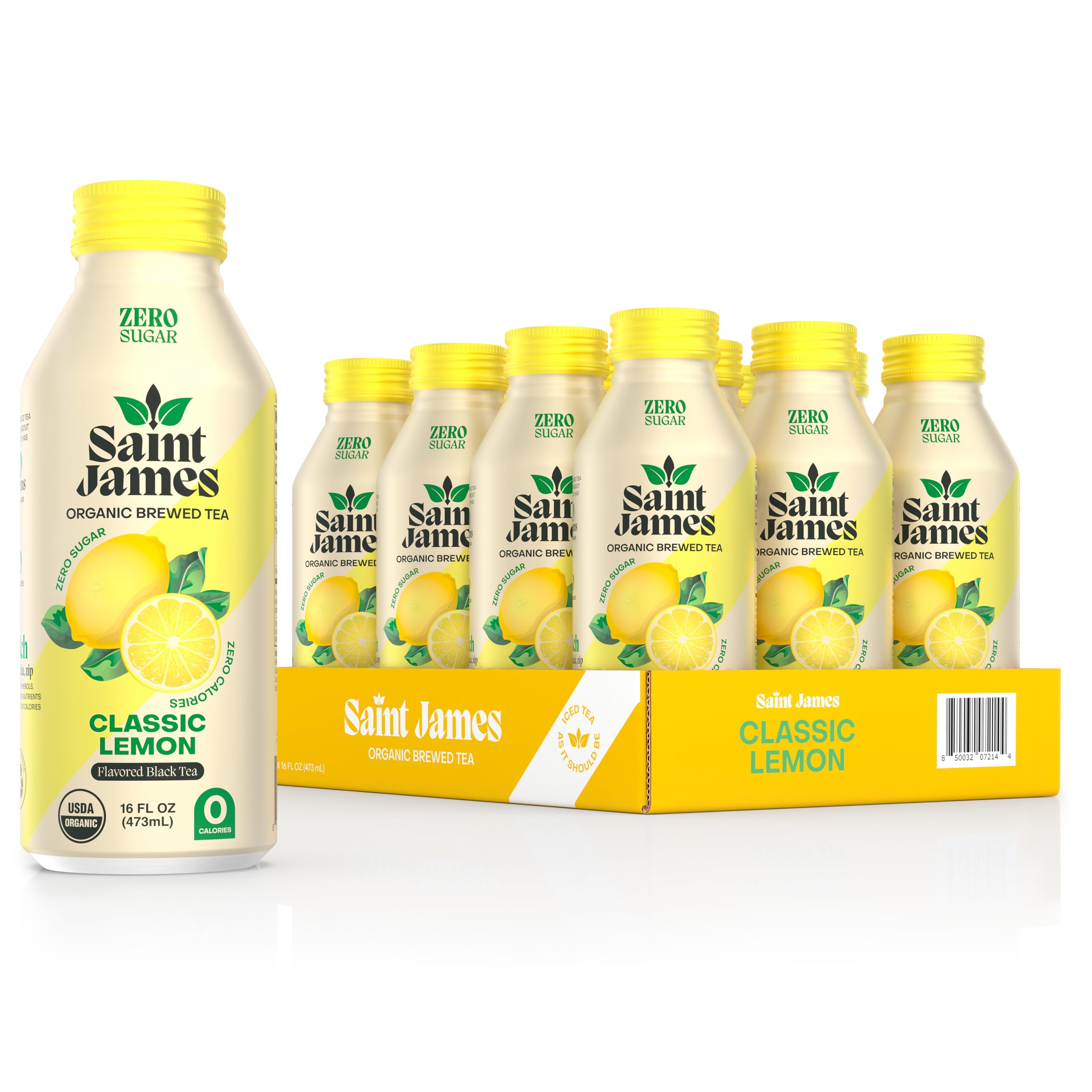 Amazon.com : Saint James Iced Tea Organic Black Tea, Classic Lemon