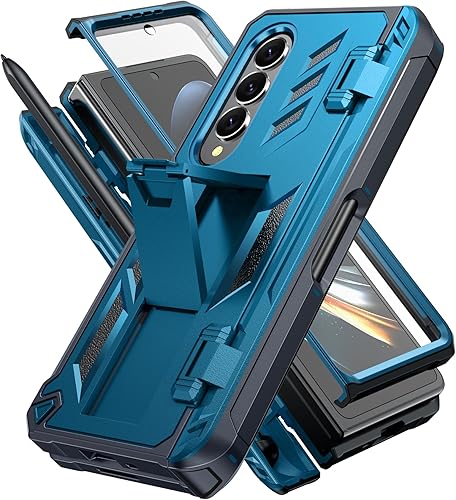 ZKRO Funda para Samsung Galaxy Z-Fold-4 protección de bisagra de grado militar, soporte para S-Pen resistente a prueba de golpes 360 Funda