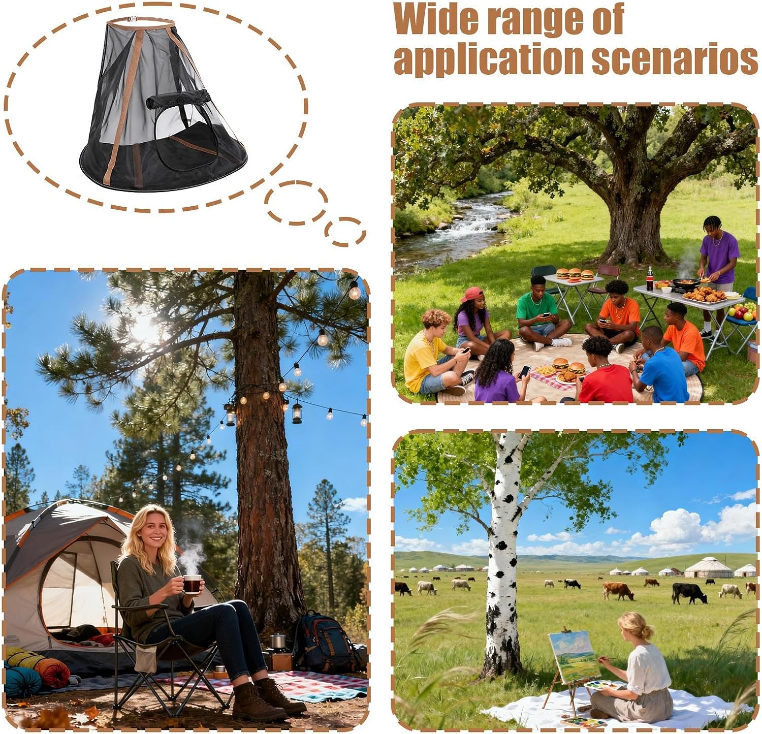 Hammock for Cats - Portable Folding Tree Hammock, Anti Bite Outdoor Cat Bed for Small Pets, Sleeping, Resting, Camping, Travel, Yard, Garden and Patio, Comfortable and Easy to Carry Design