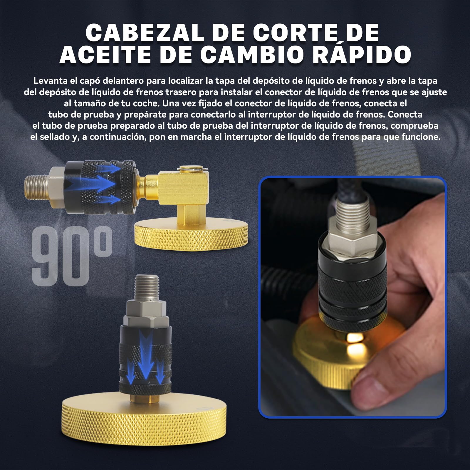AUTOOL Kit di spurgo per cilindro principale, 20 pezzi, per spurgo della pressione dei freni, adattatori per lo spurgo del liquido dei freni, per la maggior parte dei veicoli