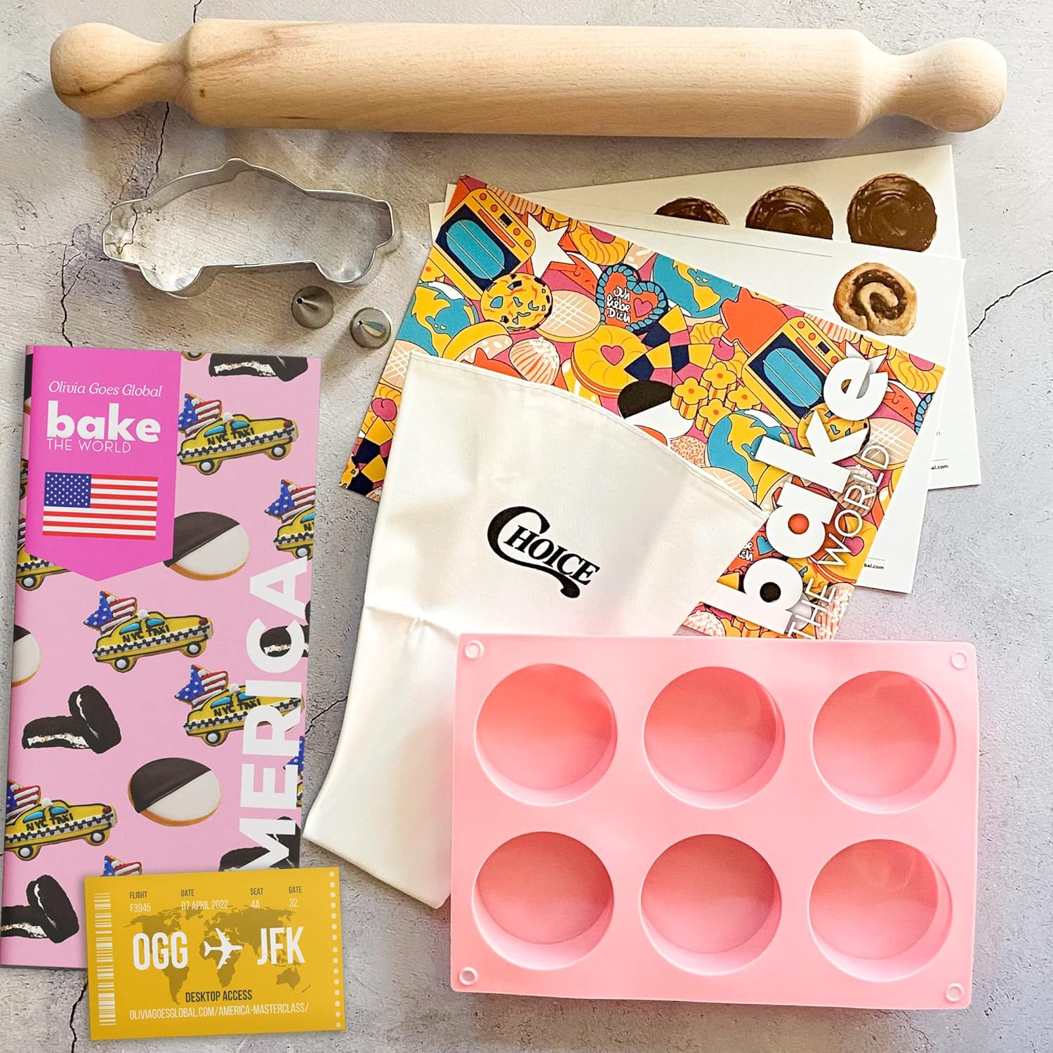 American Baking Kit with Masterclass Access Code - Bake the World Bakery Tools Kit