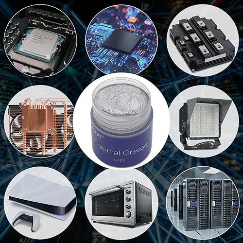 Miniatura 3 de G107 0.71 oz Pasta térmica plateada, pasta disipadora de calor de alto rendimiento, compuesto de grasa conductor térmico para CPU GPU Cooler LED IC
