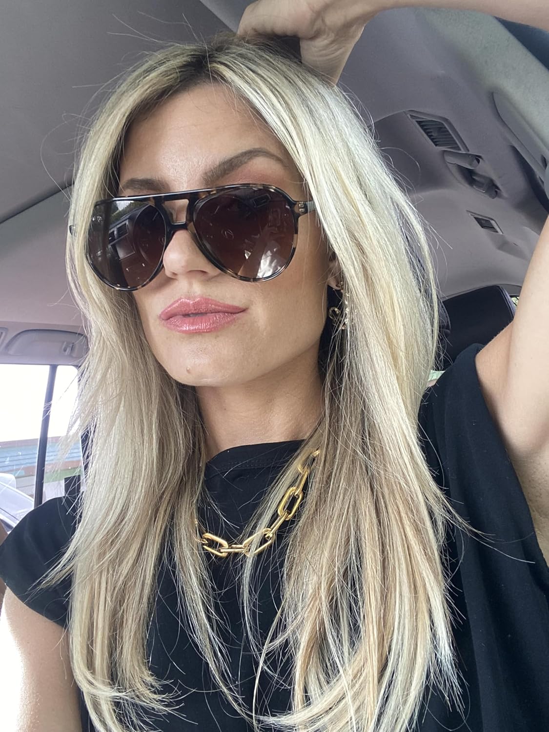 DIFF Tosca II Oversized Aviator Sunglasses for Women | Fashionable & Trendy | UV400 Protection - Image 4