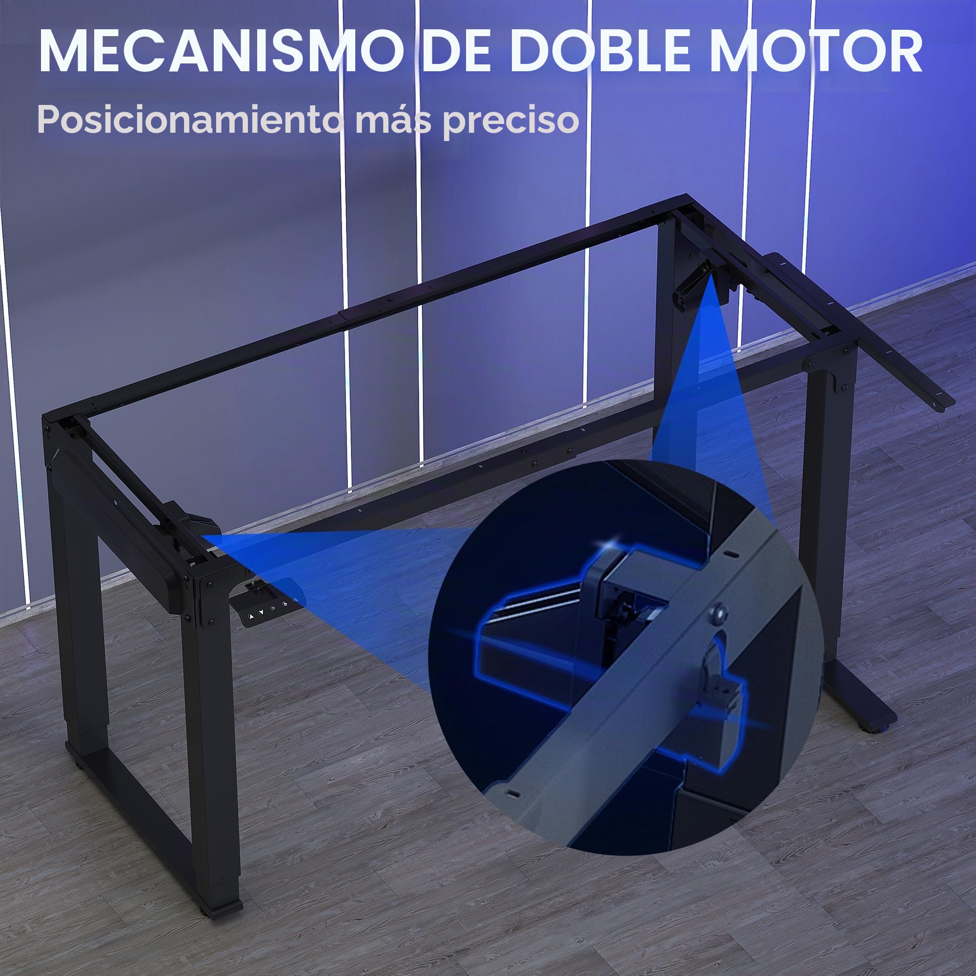 SANODESK Escritorio Elevable Eléctrico (180x110 cm) con 4 Patas - Escritorio de Juegos, Gaming Mesa, Escritorio Regulable en Altura en Forma de L con 2 Motor, Control de Memoria (Negro)