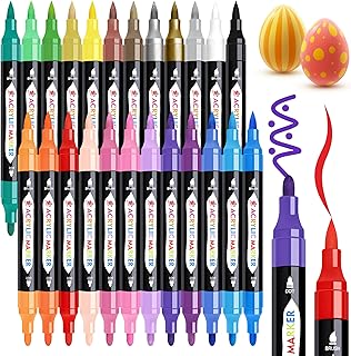 TBC The Best Crafts 24 Colors Dual Tip Acrylic Paint Markers,Waterproof,...
