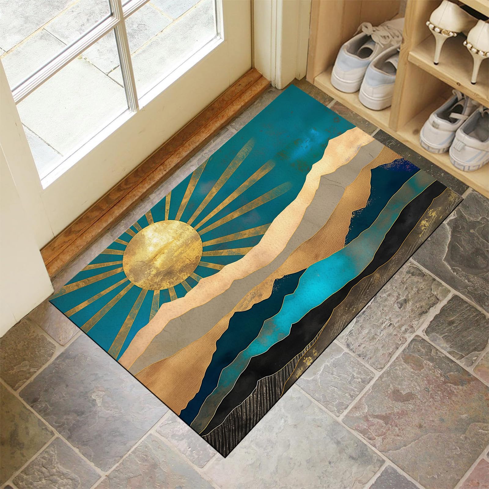 Paillasson attrape poussière 60x90cm tapis d'entrée microfibres pour porte