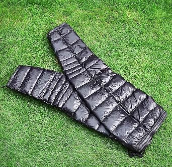 Tentock Men's Women's Puffer Down Pants Goose Down Fill Water-Repellent Winter Snow Pants for Skiing Hiking Camping