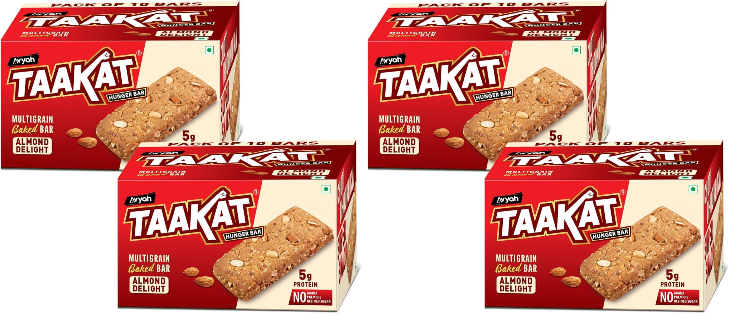 Taakat Hunger Bar Crunchy Coconut : Pack of 10 X 2 | 5g Protein | Multigrain Baked Bar| NO - Maida, Palm Oil and Refined Sugar — Amazon image 6