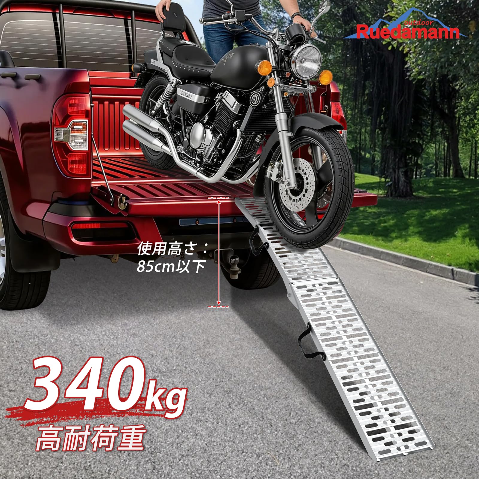 Amazon.co.jp: Ruedamann ラダーレール 長さ222.5cm 幅広28cm 耐荷重
