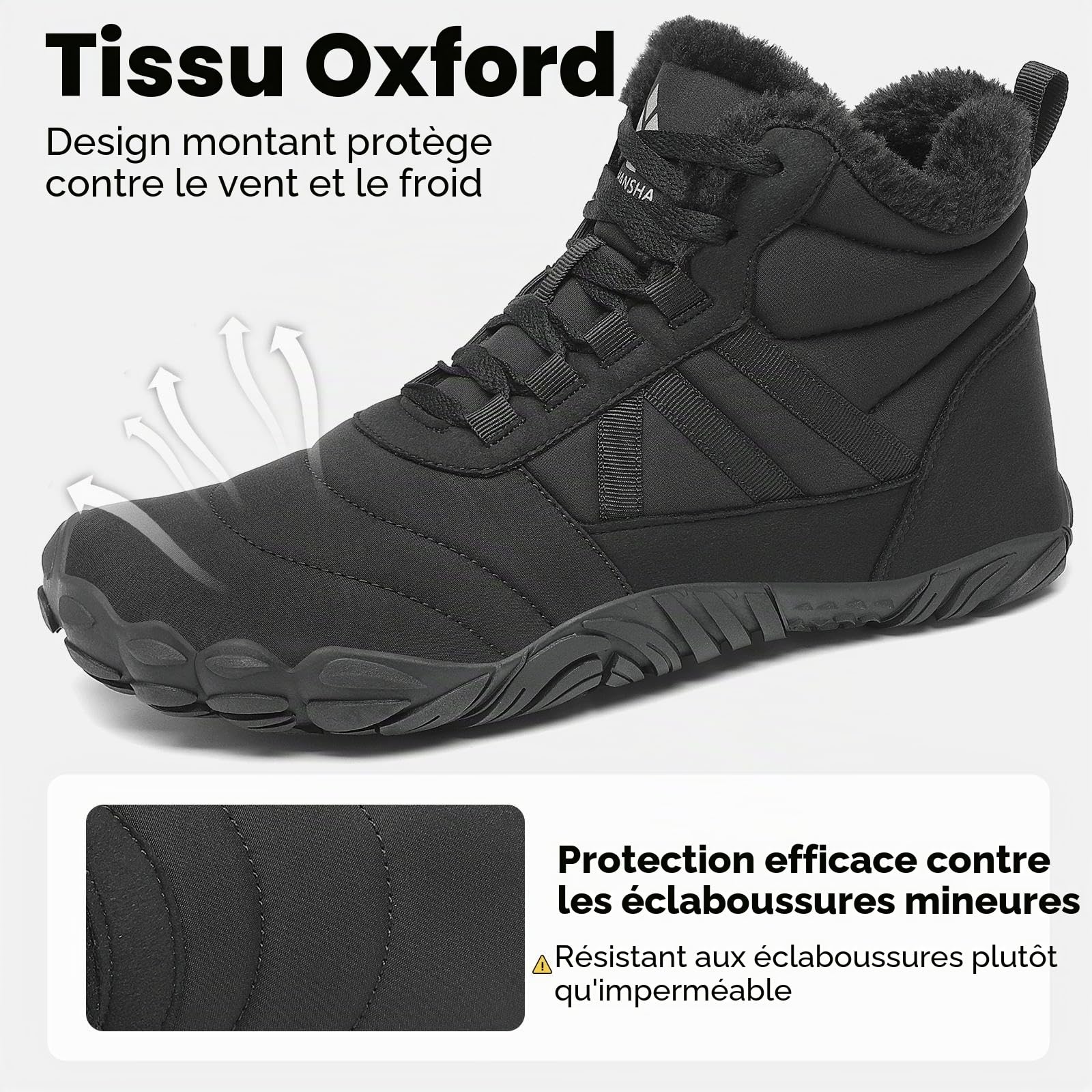 Mishansha Bottes Hiver Chaudes Bottine Neige Chaussures Minimalist Gr.36-48