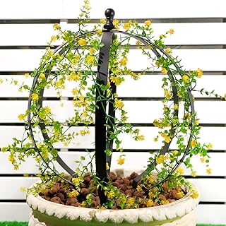 Metal Obelisk Trellis for Outdoor Garden - 18x22 Inches Durable Round To...