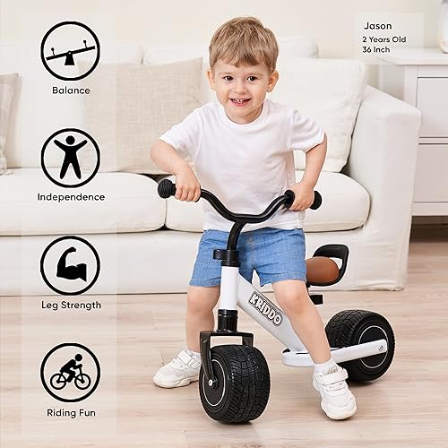 Miniatura 8 de KRIDDO Bicicleta de equilibrio para bebé, diseño de mini crucero con ruedas anchas de poliuretano para niños de 1 a 3 años, regalo ideal de primer