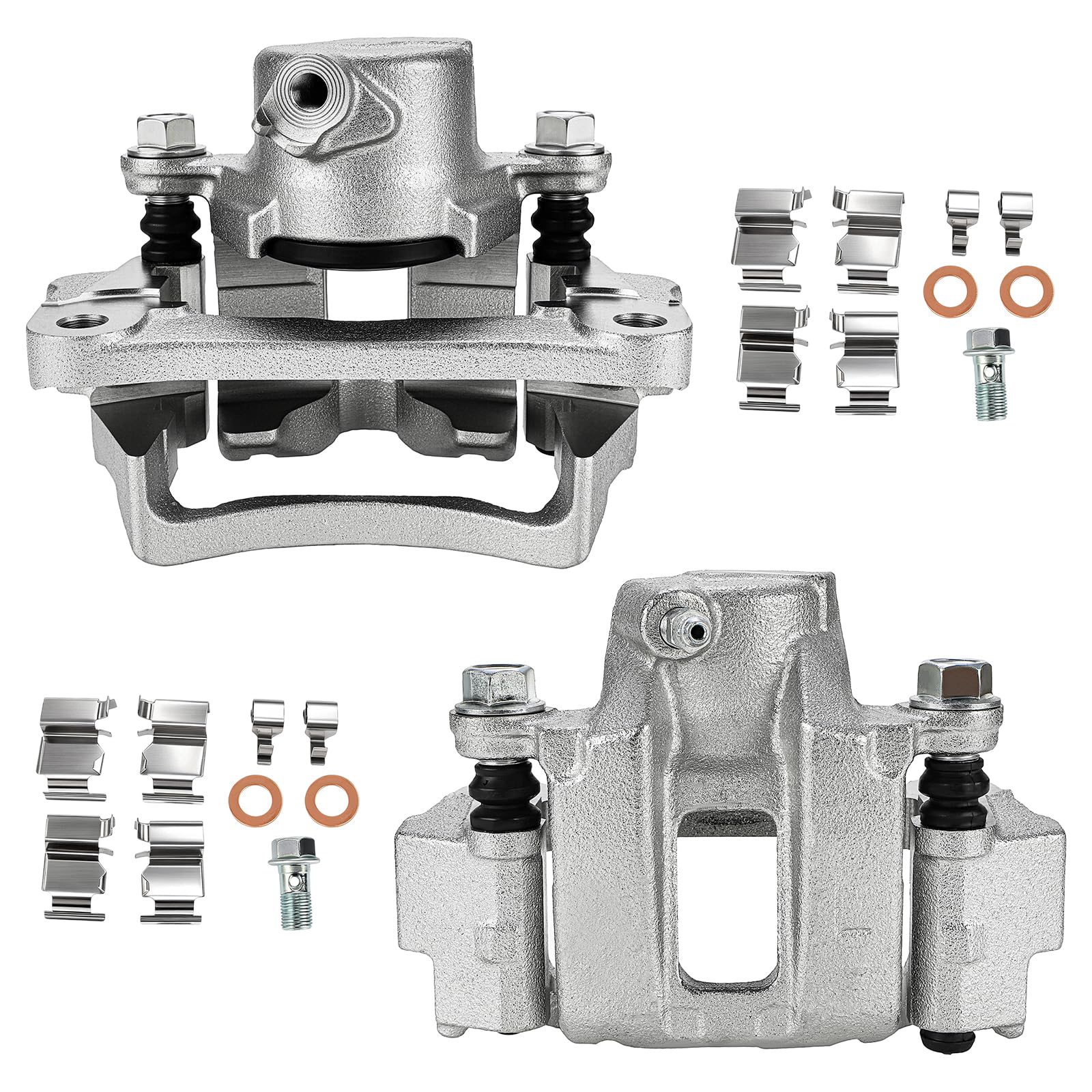 SCITOO Rear Left+Right Brake Calipers With Bracket 19B2726 19B2727 Compatible For Toyota 4Runner 2003-2009 For Toyota FJ Cruiser 2007-2014