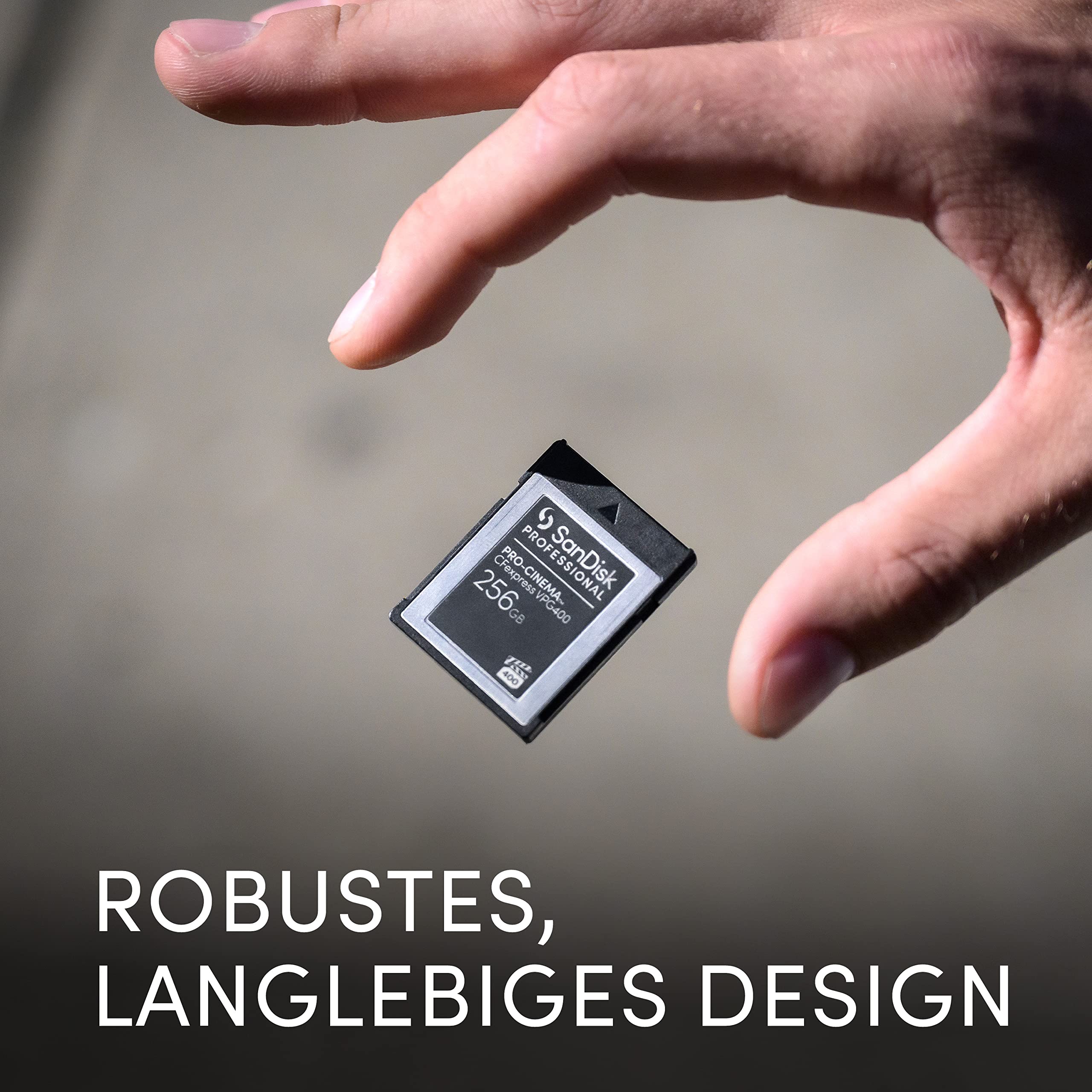 SanDisk® PROFESSIONAL PRO-CINEMA CFexpress™ VPG400 Type-B- Speicherkarte 256 GB (RescuePRO Deluxe, Kompatibel mit PRO-READER, eingeschränkte Langzeitgarantie)