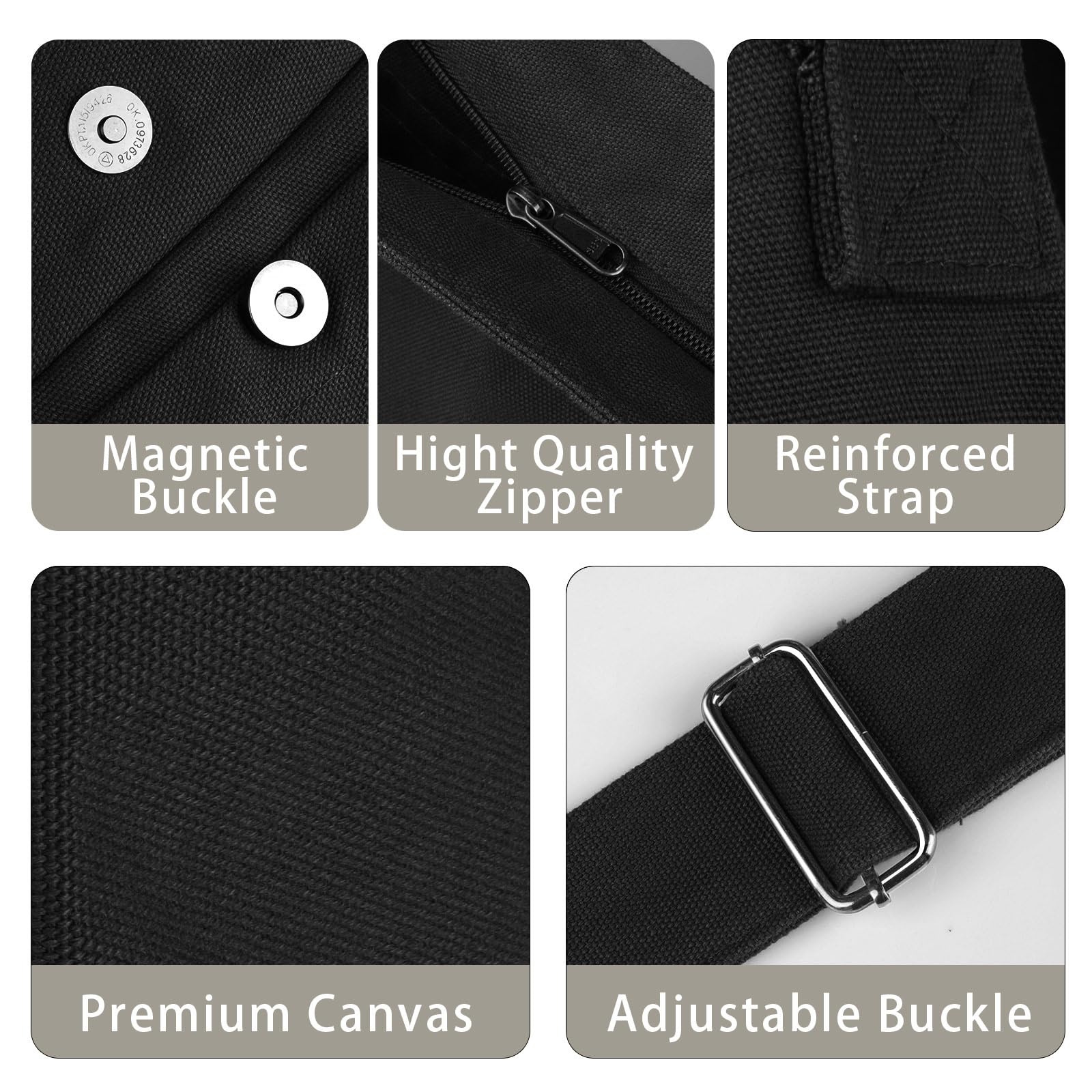 Bolsa Bandolera Mujer, Bolsa Cruzada de Tela para Hombre y Mujer, Viajar y Trabajar