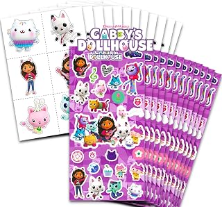 Gabby's Dollhouse Stickers and Tattoos Party Favors Set for Kids Bundle