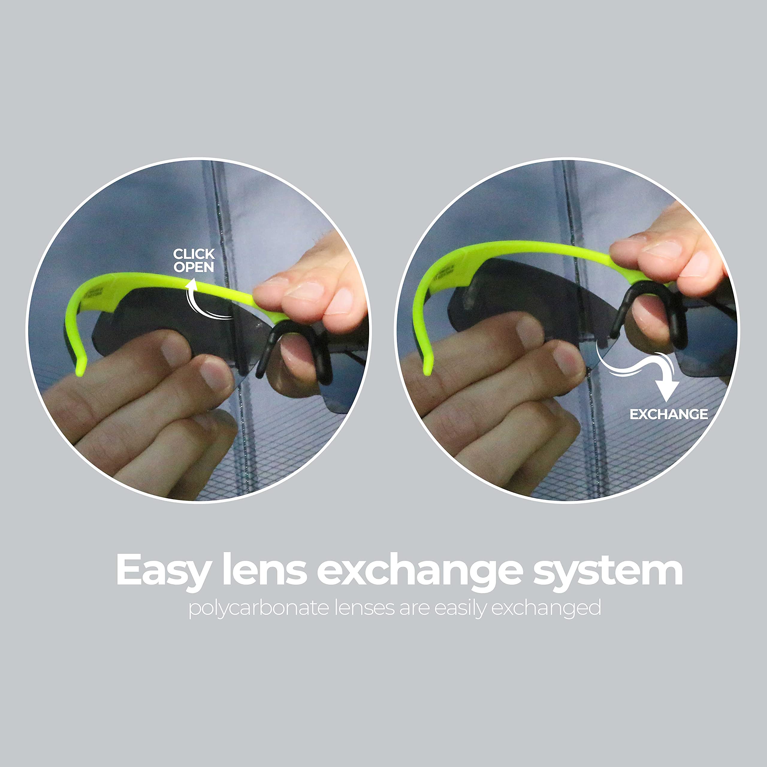 Bbb Cycling Impress BSG-58 Lunettes de soleil de sport avec 3 verres interchangeables Protection UV Demi-monture pour vélo Unisexe