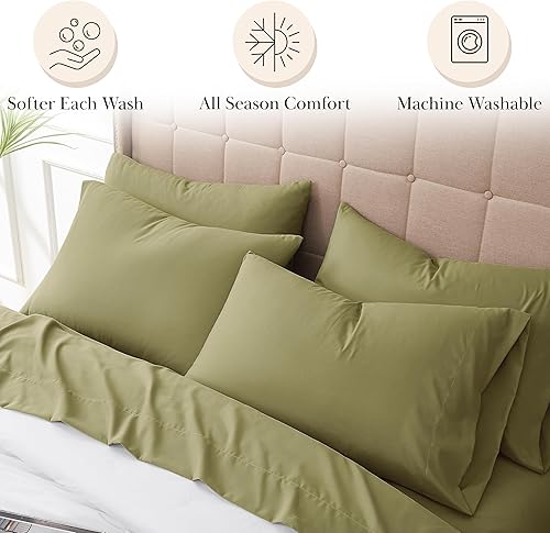 Miniatura 6 de Southshore Fine Living, Inc. Juego de sábanas de 7 piezas para cama King dividida, sábanas de tamaño King divididas de 21 pulgadas con bolsillo