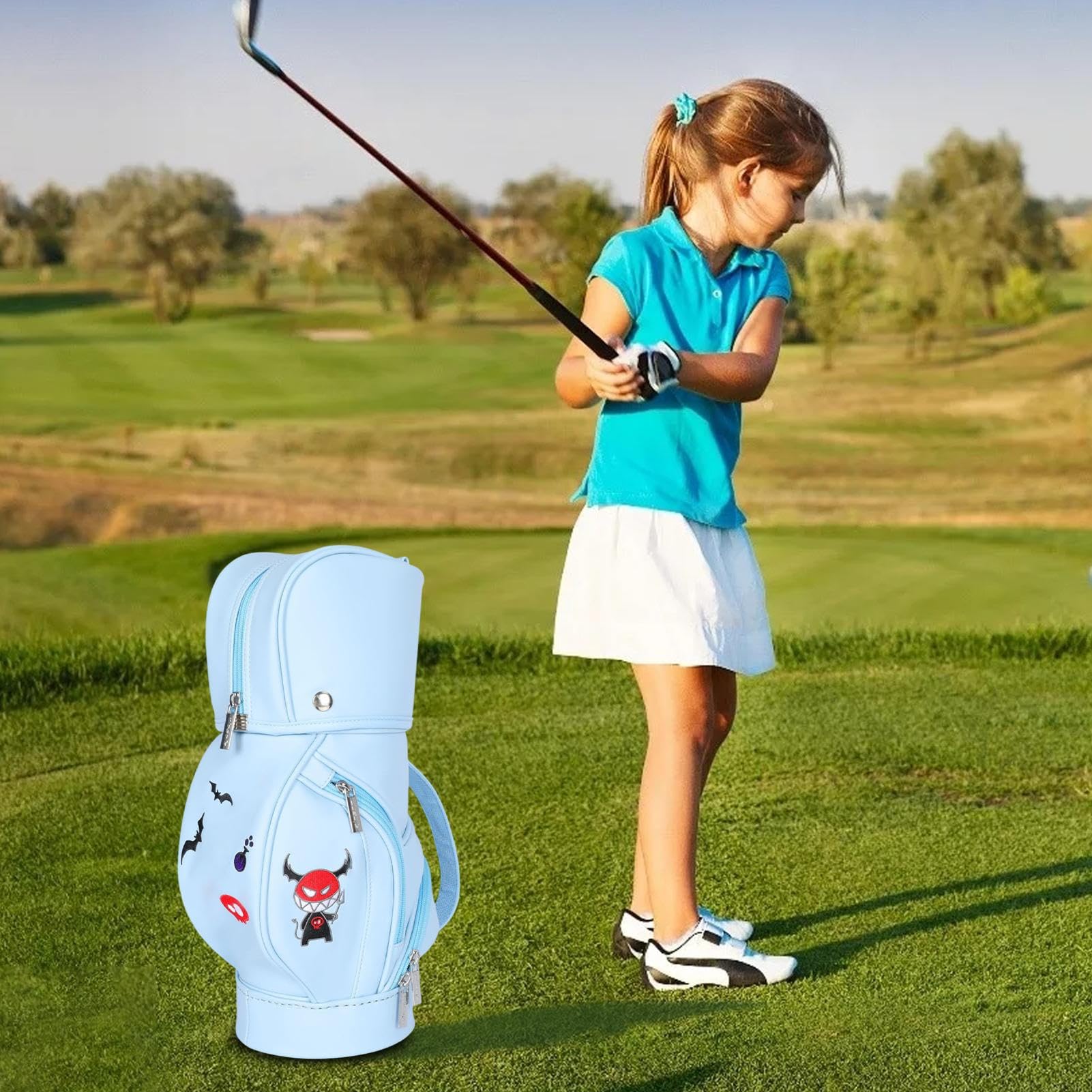 Borsa da golf cart – Zaino leggero piccolo multitasche | Borsa da golf a tracolla – per uomini appassionati di golf, famiglia, amici, interni, esterni, cortile, corso, viaggi, sport