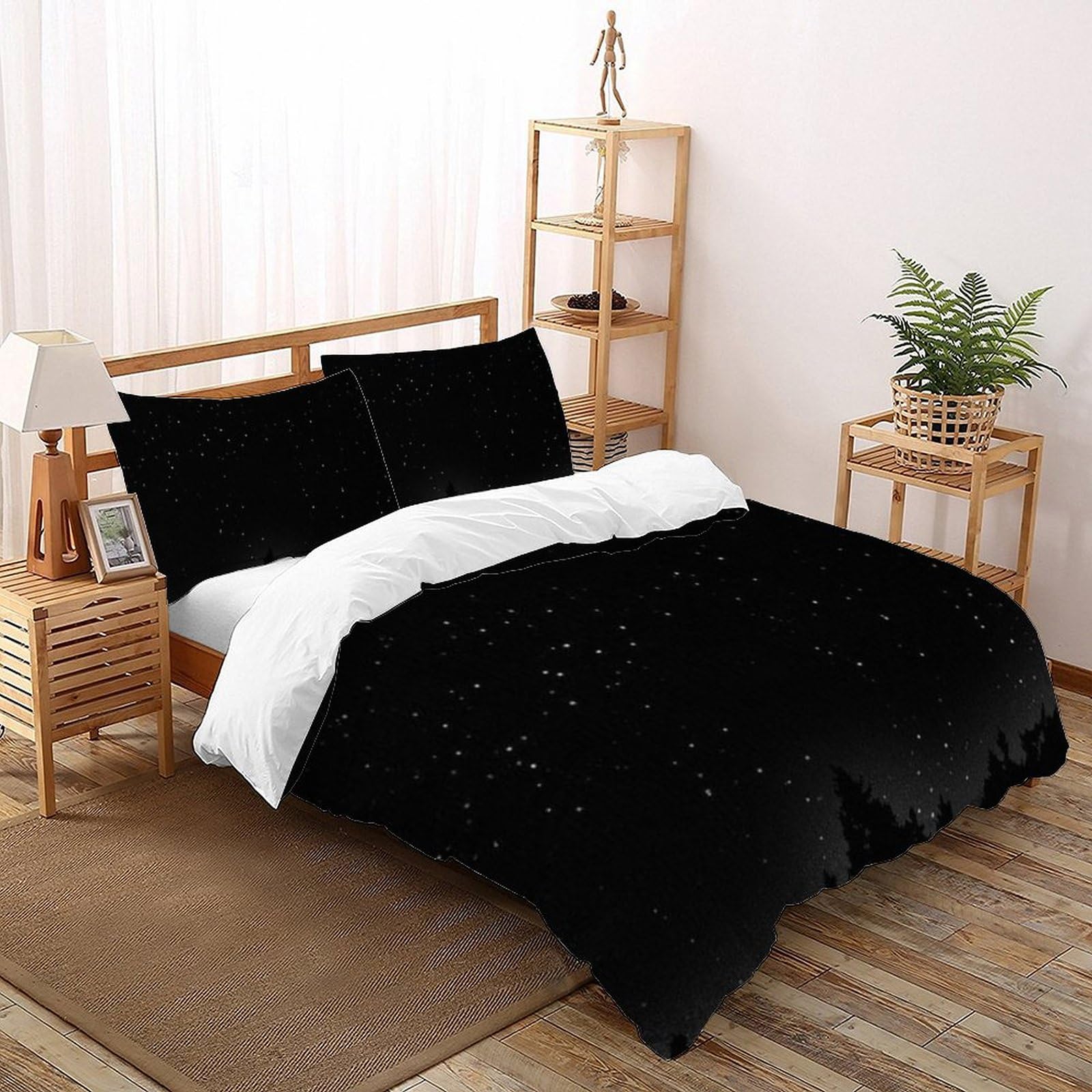 Housse de Couette Forêt 3D Microfibre : Finis les Draps Rêches avec cet Ensemble King 220x240