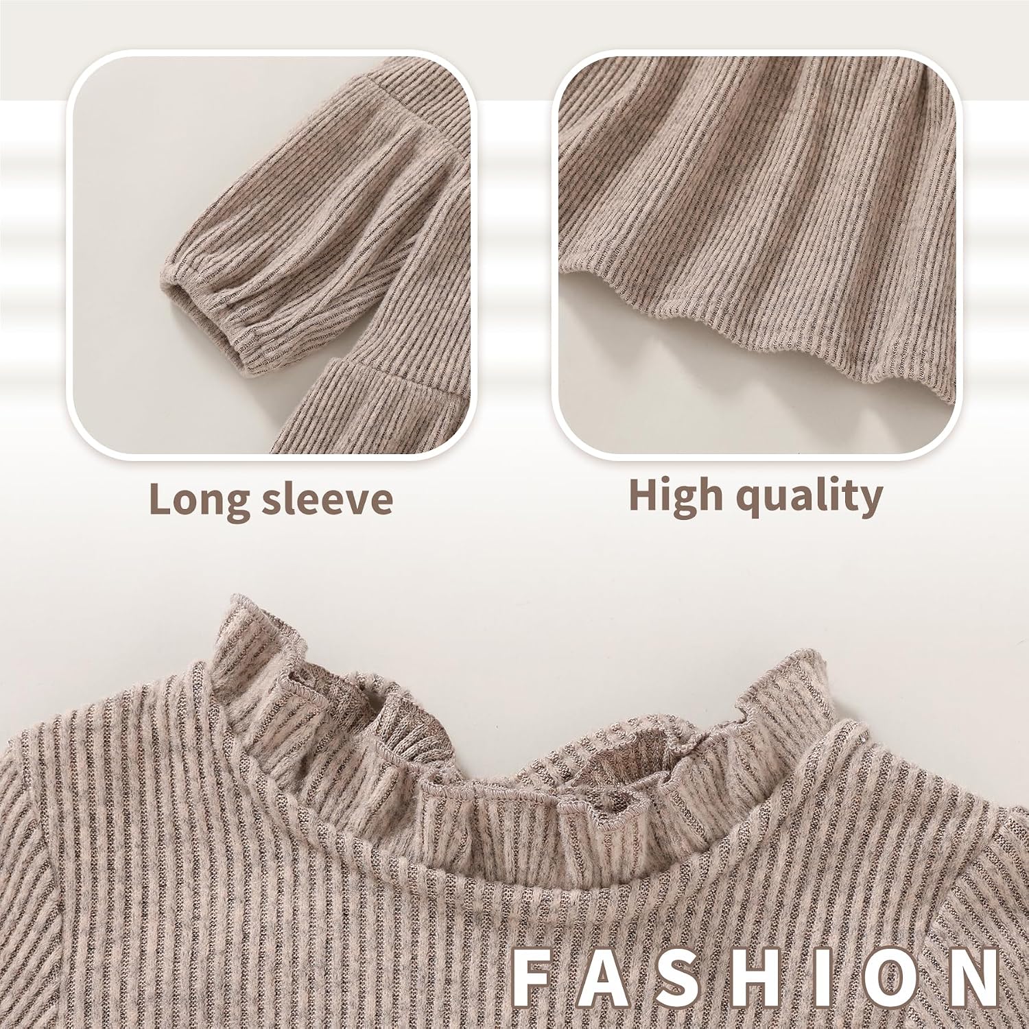 Toddler Kids Baby Girl Dress Lantern Long Sleeve Solid Color Casual Dresses Girls Fall Winter Outfit Clothes
