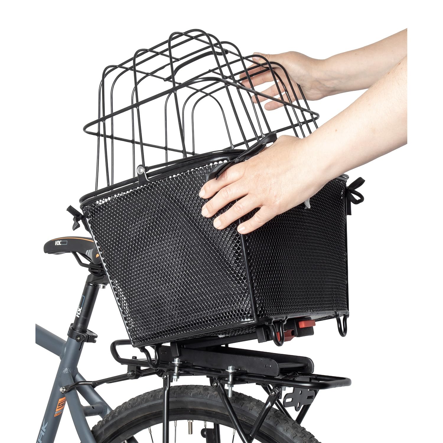Fahrradkorb Hund, für Haustiere & Lasten, bis 10 kg, Quick Release, Transporter ONE-SNAP PET von M-WAVE