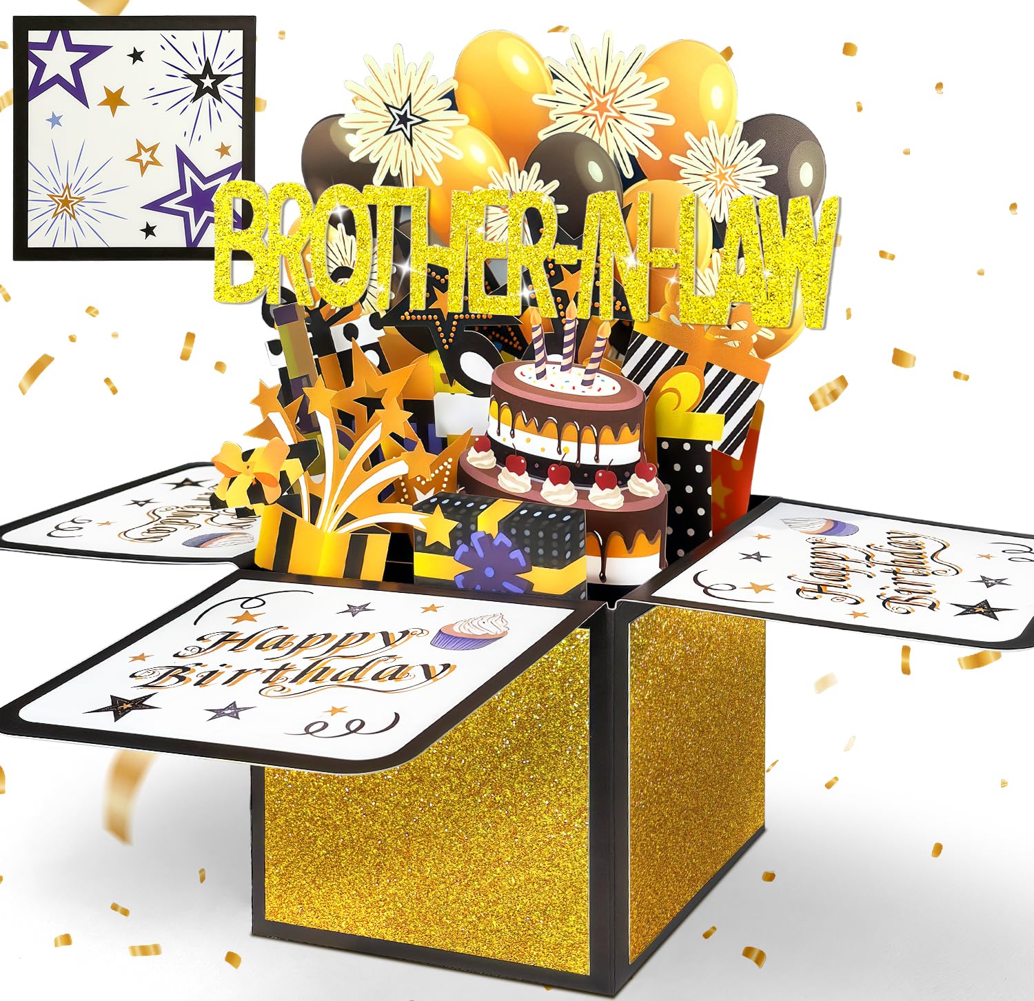 Happivue Brother In Law Birthday Card, Pop Up Birthday Card Brother-in-law — image 1