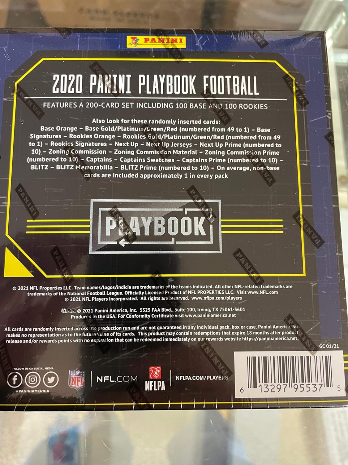 2020 Panini Playbook NFL Trading Cards Mega Box 1 Autograph or Memorabilia Per Box New in The Box Sealed