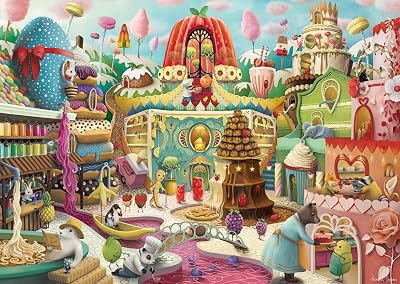 Ravensburger Puzzle 12001195 – Zuckerstraße – 1000 Teile Puzzle für Erwachsene und Kinder ab 14 Jahren