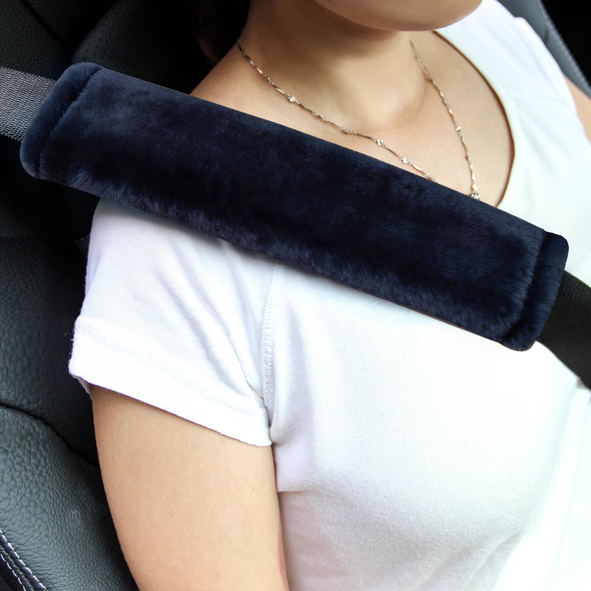 View 1 of Amooca Universal Seatbelt Cover - 2-Pack