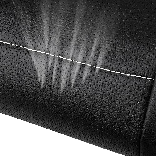 Miniatura 8 de CAR PASS Funda universal para asiento de automóvil de piel con ribetes reflectantes, apta para SUV, camionetas, camiones, compatible con bolsas de