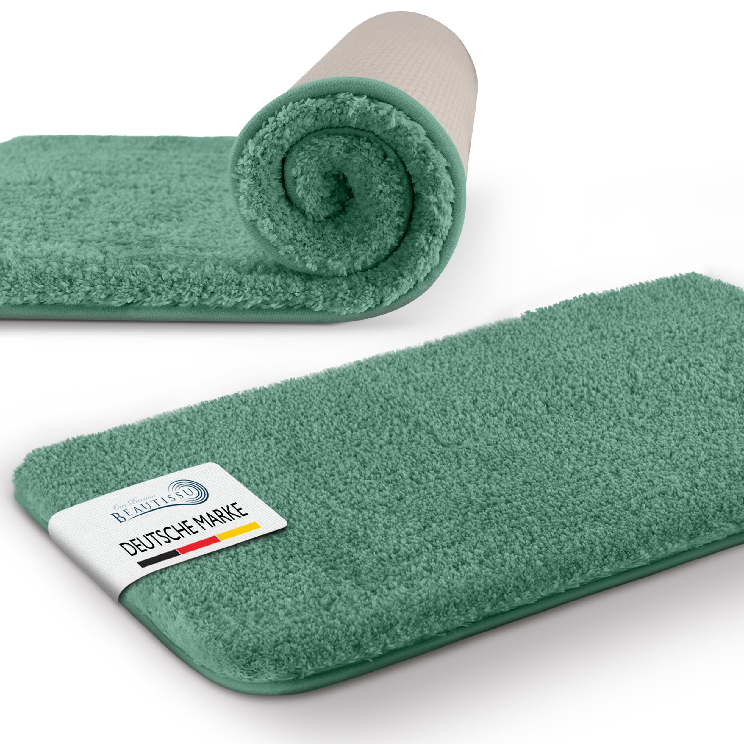 Beautissu Badematte rutschfest waschbar Duschvorleger Hochflor Shaggy