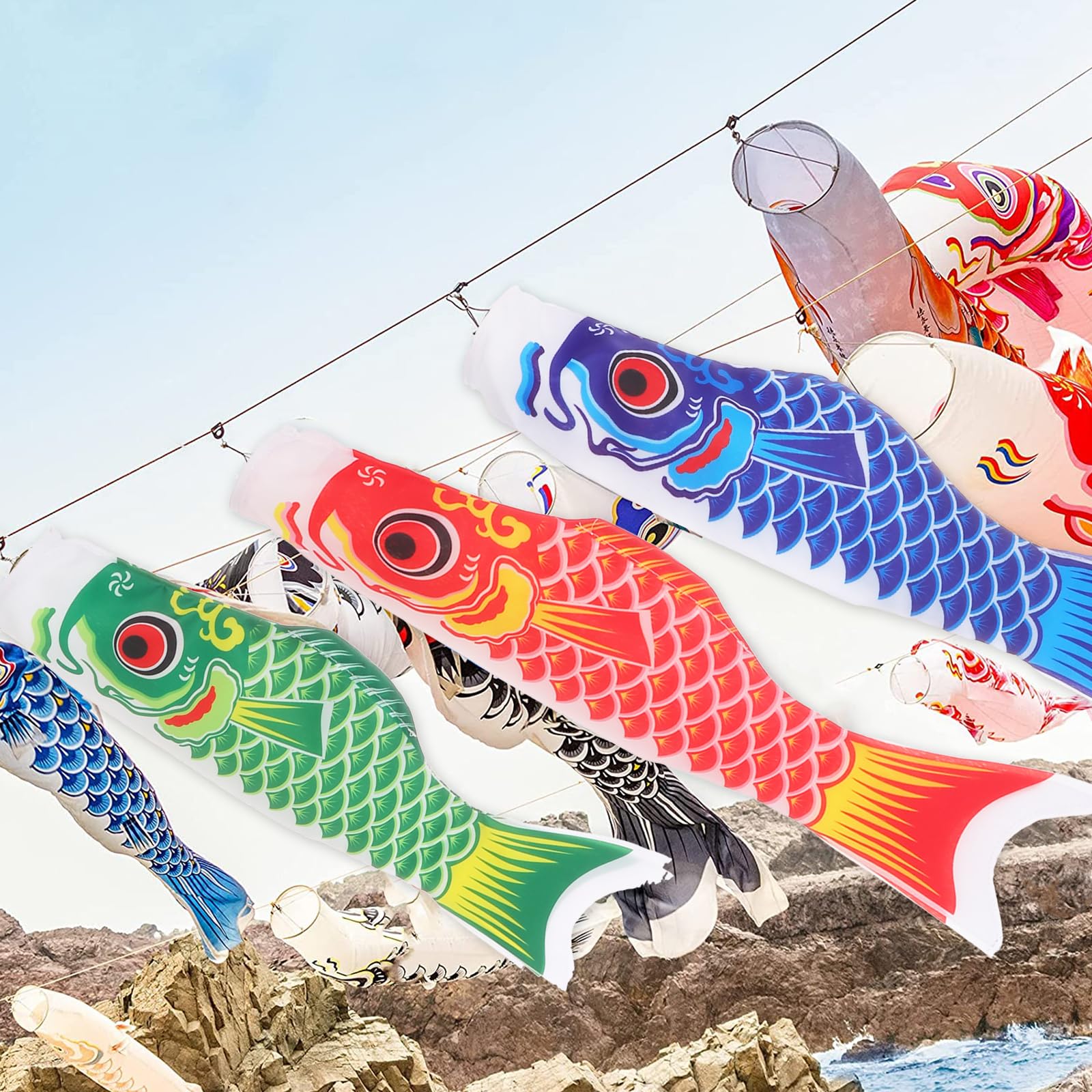 Koi Poisson Surfboard 100Cm Décor Panneau Kois Carpe Nénuphar Étang