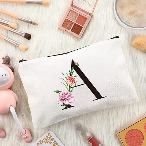 Miniatura 6 de Bolsa de lona con letra inicial personalizada, regalo para el día de la madre, damas de honor, novia, cumpleaños, boda