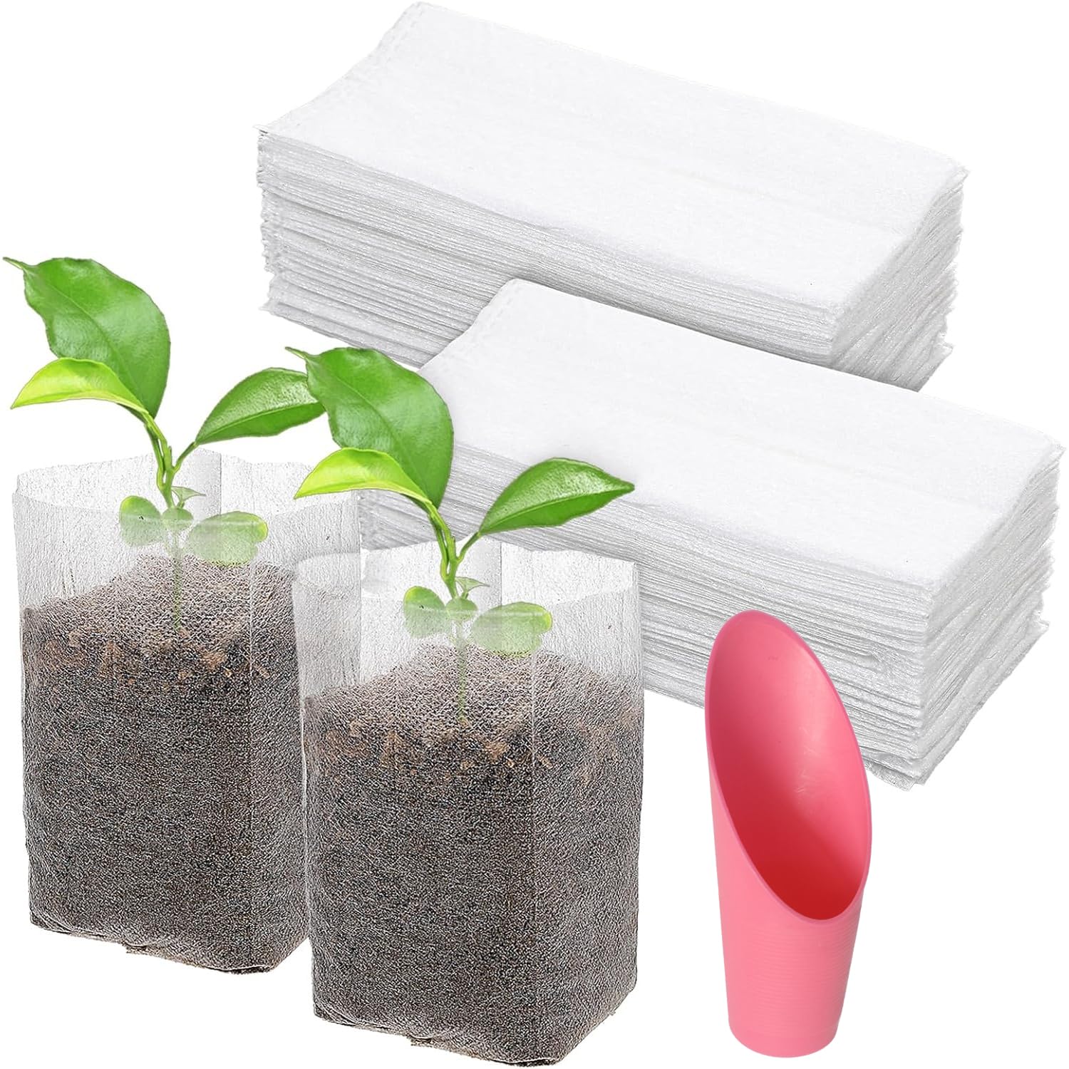 200 sacs de culture en tissu non tissé 14x19 cm pour semis de légumes et fleurs