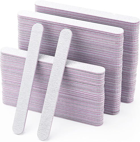 Miniatura 7 de BTYMS 25 limas de uñas a granel de doble cara de esmeril de grano 100180 limas de pulido de uñas para uñas acrílicas y naturales