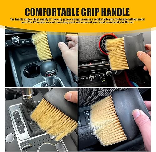 Miniatura 7 de UGSHY 1 cepillo de eliminación de polvo para detalles del automóvil, nailon para aire acondicionado, salida de salpicadero, cepillo de eliminación