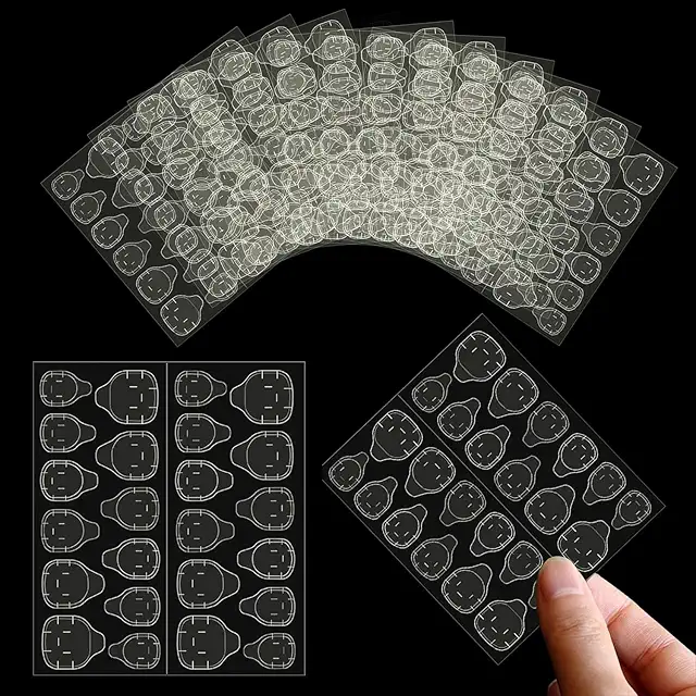 Autocollant Faux Ongles Double Face 264 Pcs - Gel Adhésif pour Manucure Nail Art