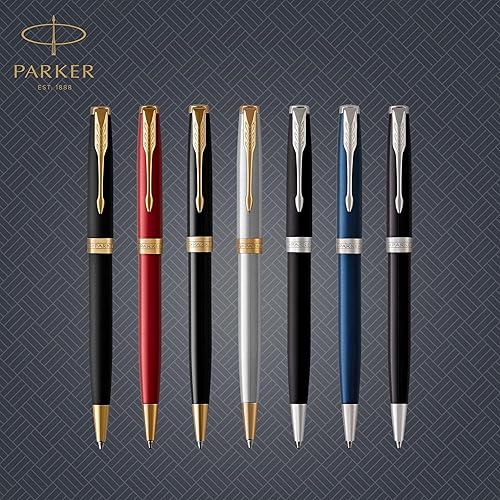Miniatura 9 de PARKER Sonnet1931512 pluma de acero inoxidable con ribete de paladio tinta negra punta media Acero inoxidable y cromo Estándar