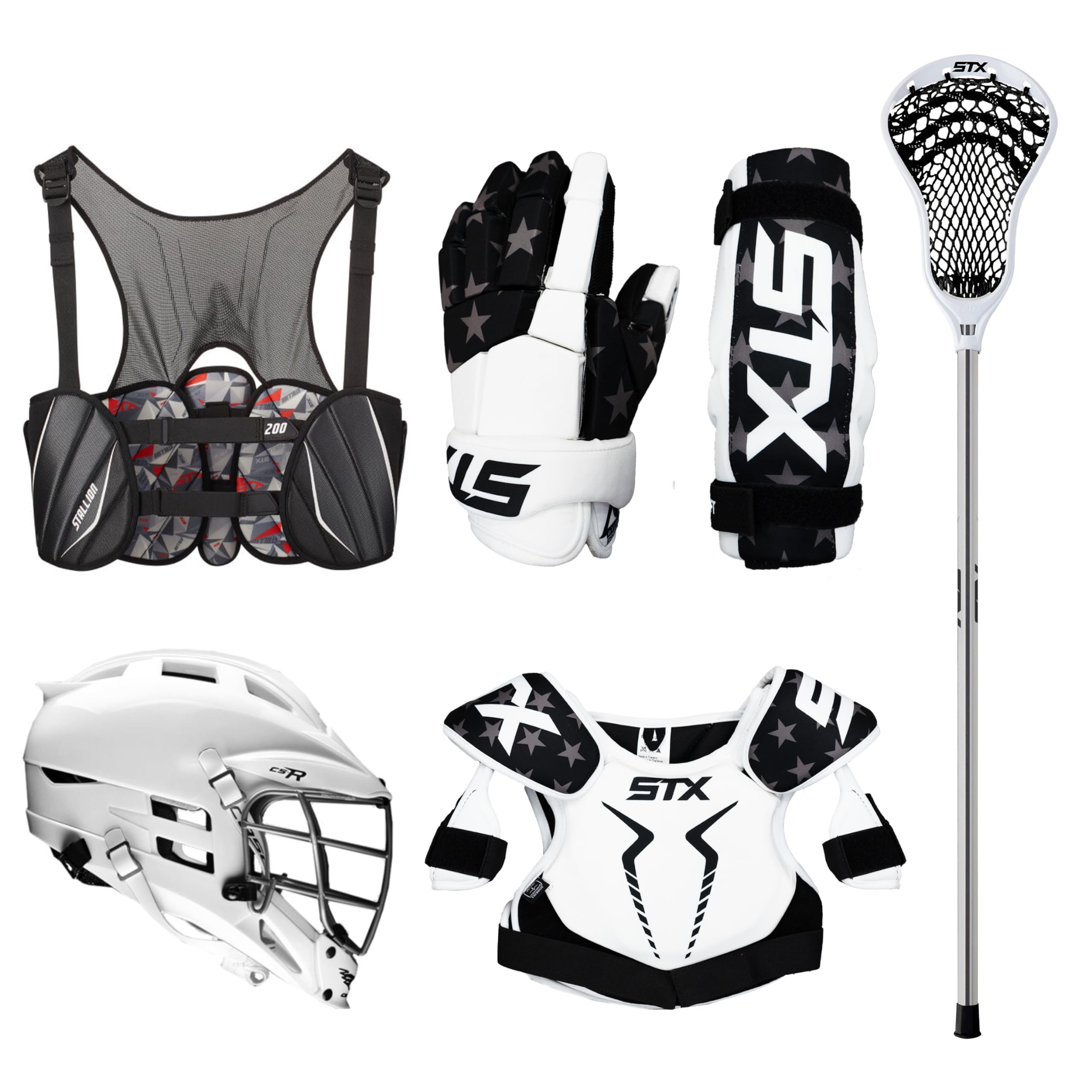 6-Piece STX Stallion 75 USA Youth Lacrosse Starter Set