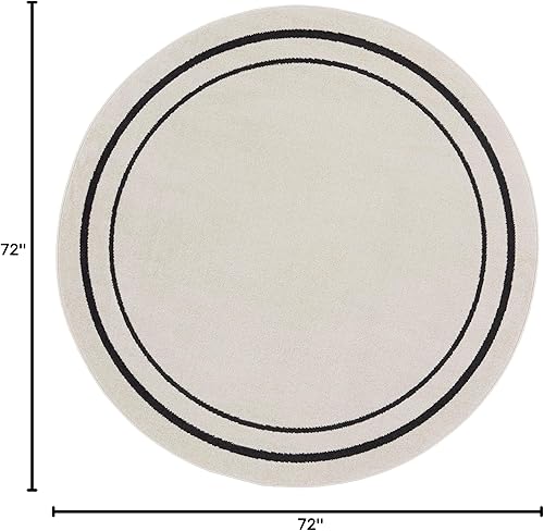 Vista 139 de Nourison Home Essentials - Alfombra contemporánea de 5 x 7 pies, color marfil/negro