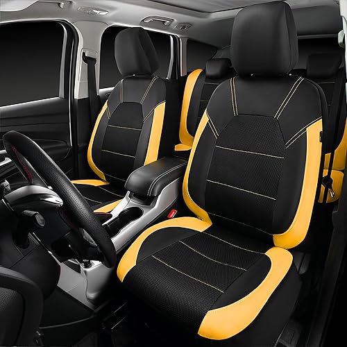 Miniatura 32 de CAR PASS Leather seat Covers,Automotive Universal Sport car seat Cover Super 5mm Composite Sponge Inside,Airbag Compatible fits Most SUVs, Camaleón