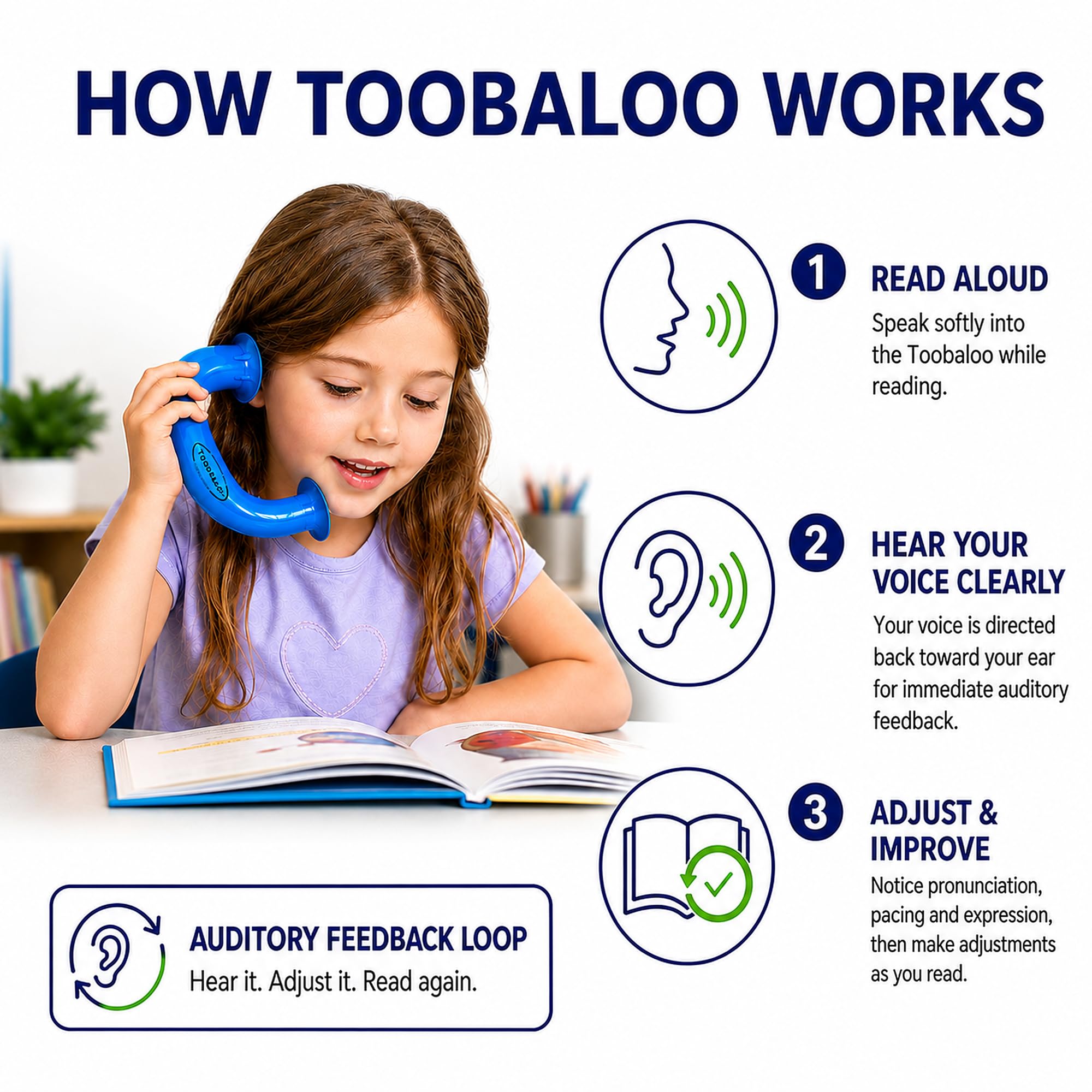 The Original Toobaloo Lot de 16 téléphones de lecture – Rouge violet