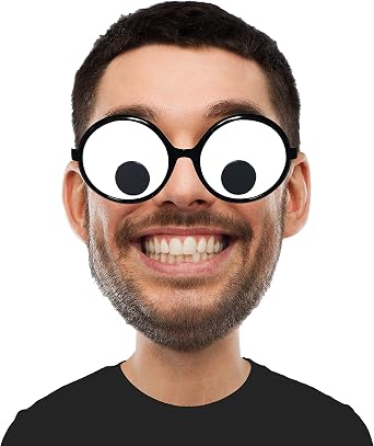 dodococa Googly Eyes Glasses Funny Shaking Costume Eye Glasses Novelty Shades Giant Googly Glasses for Adults Kids