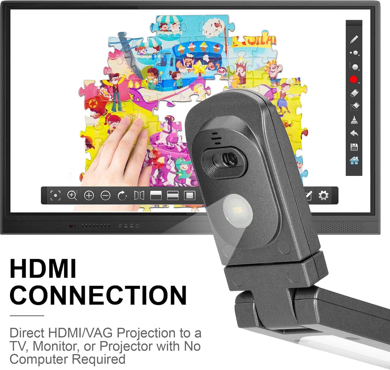 JOYUSING VGA/HDMI/USB Three Mode 8MP Document Camera for Teachers, Mac, Windows, Chrome Compatible Excellent for Online Teaching, Distance Learning and Web Conferencing : Office Products