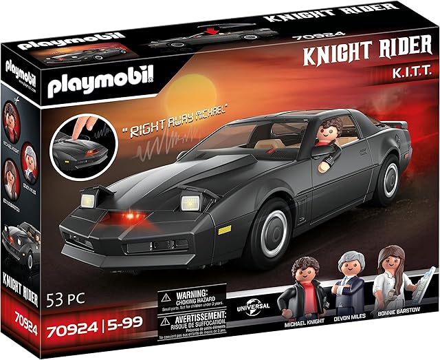 Playmobil 70924 Knight Rider - KI.T.T. Children's car toy from movies and TV programme. Model cars from the TV series Knight Rider. Collectable TV model cars. Suitable for all ages.