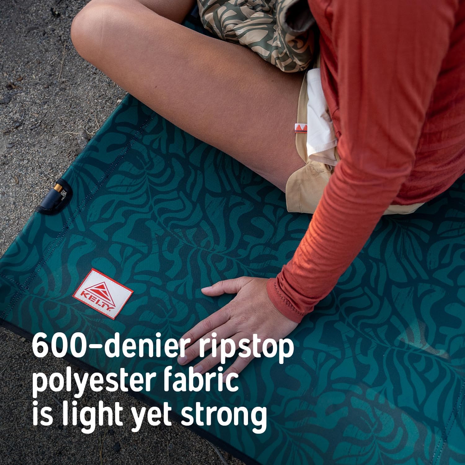 Kelty Lowdown Camping Cot, Tent and Car Camping Bed, Aluminum Frame, Lightweight Carry Size, Fern Green